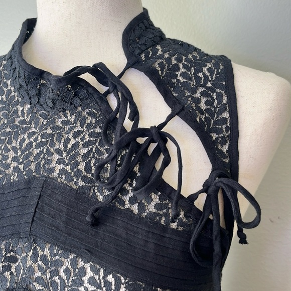 Free People Intimately Black‎ Lace Dress / SZ M - Picture 4 of 8